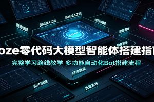 Coze零代码大模型智能体搭建指南：完整学习路线教学，多功能自动化Bot搭建流程