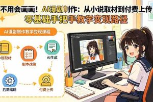 （19429期）不用会画画！AI漫剧制作：从小说取材到付费上传，零基础手把手教学变现路径（更新）