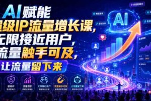 AI赋能超级IP流量增长课，无限接近用户，流量触手可及，让流量留下来