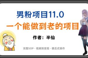 全网独家男粉项目11.0，一个做到老的项目，完整SOP·视频到变现·傻瓜式操作