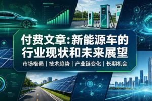 付费文章：新能原车的行业现状和未来展望