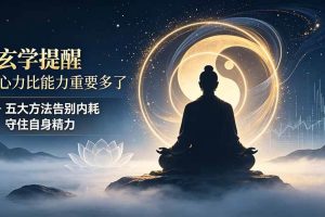 (19474期)付费文章:玄学提醒-心力比能力重要多了,五大方法告别内耗守住自身精力