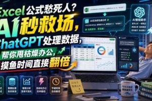 Excel公式愁死人？AI秒救场，ChatGPT处理数据，帮你甩枯燥办公，摸鱼时间直接翻倍【原创双语字幕】