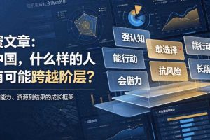 付费文章：在中国，什么样的人最有可能跨越阶层？