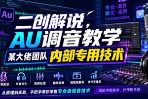 二创解说AU调音教学，某大佬团队内部专用技术