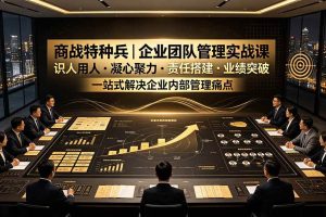 (19534期)商战特种兵|企业团队管理实战课:识人用人|凝心聚力|责任搭建|业绩突破,一站式解决企业内部管理痛点