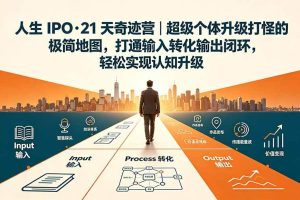 (19532期)人生 IPO-21 天奇迹营|超级个体升级打怪的极简地图,打通输入转化输出闭环,轻松实现认知升级