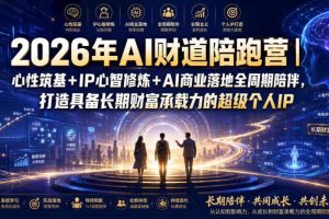 2026年AI财道陪跑营｜心性筑基+IP心智修炼+AI商业落地全周期陪伴，打造具备长期财富承载力的超级个人IP