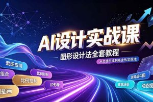 (19554期)AI设计实战课|图形设计法全套教程,解锁AI工作流技法,精通插画IP、建筑、游戏视觉创作