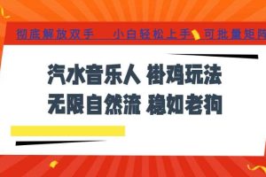 汽水音乐全程挂G最新玩法，无线自然流玩法，彻底解放双手，日入500+，可批量矩阵【揭秘】