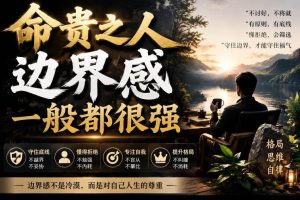 （19588期）付费文章：命贵之人，边界感一般都很强，从五大维度拆解建立强边界的实操方法