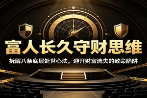 富人长久守财思维：拆解八条底层处世心法，避开财富流失的致命陷阱