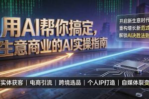 （19608期）用AI帮你搞定，生意商业的AI实操指南，开启新生意时代，重构增长新范式，解锁AI时代决胜法则