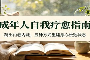 成年人自我疗愈指南：跳出内卷内耗，五种方式重建身心松弛状态