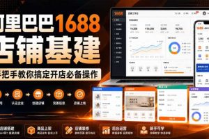 阿里巴巴1688店铺基建,手把手教你搞定开店必备操作(更新8月)