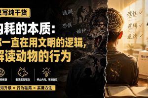 (19849期)付费文章:只写纯干货-内耗的本质:你一直在用文明的逻辑,解读动物的行为