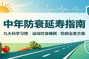 中年防衰延寿指南:九大科学习惯,运动饮食睡眠防病全套方案