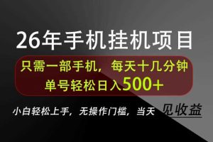 长期稳定可做,只需一部手机!单号轻松日入500+,不搞套路,只讲干货!【揭秘】