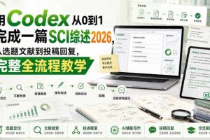 用Codex从0到1完成一篇SCI综述2026,从选题文献到投稿回复,完整全流程教学
