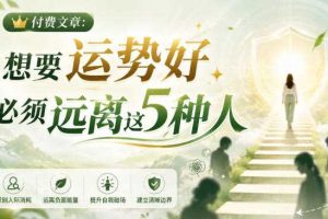 付费文章：想要运势好，必须远离这5种人