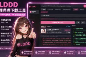 哔哩哔哩b站视频最新下载工具，支持合集下载，字幕、声音下载，BLDDD