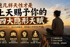 （19984期）付费文章：这几样天性才是上天赐予你的四大隐形天赋