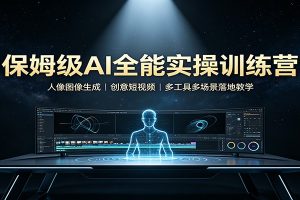 保姆级AI全能实操训练营:人像图像生成,创意短视频,多工具多场景落地教学