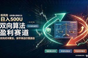 (20043期)算法对冲/EA量化,日入500刀,躺着赚钱!你把它当做“自动提款机”,它把你就爆了