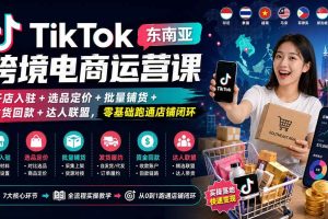 (20059期)TikTok东南亚跨境电商运营课:开店入驻+选品定价+批量铺货+发货回款+达人联盟,零基础跑通店铺闭环