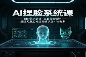 AI捏脸系统课:面部美学解析,五官组合设计,摆脱同质脸打造高辨识度人物形象