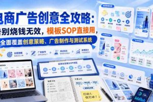 电商广告创意全攻略:告别烧钱无效,模板SOP直接用,全面覆盖创意策略、广告制作与测试系统【原创双语字幕】