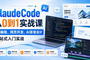 Claude Code从0到1实战课,AI编程、网页开发、AI影音设计一站式入门实战(更新)