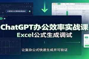 ChatGPT办公效率实战课:提示词技巧,Excel公式生成调试,文档编写教程