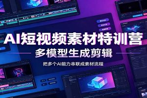 AI短视频素材特训营:Codex本地部署实操,多模型生成剪辑,爆量素材挖掘教学