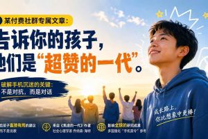 (20222期)某付费社群专属文章:告诉你的孩子,他们是“超赞的一代”。