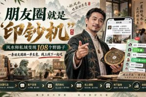 朋友圈就是“印钞机”,风水师私域变现108个野路子,一条朋友圈换一单生意,线上线下一起吃【文档】
