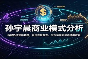孙宇晨商业模式分析:拆解热搜营销套路,看透流量变现、代币运作与资本博弈逻辑