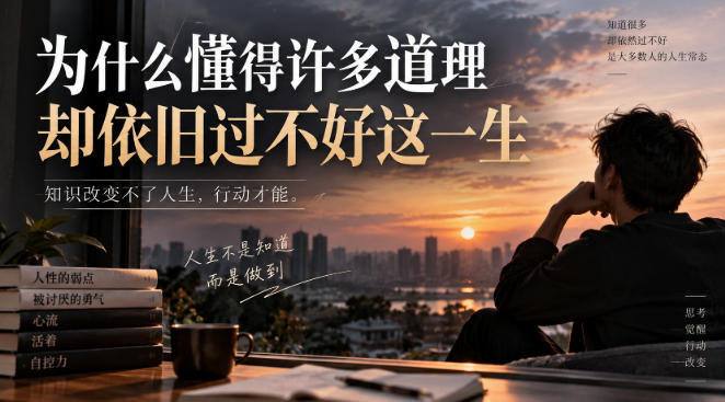 某社群精选文:为什么懂得许多道理却依旧过不好这一生?