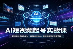 短视频AI起号实战课:挖掘高价值爆款素材,撰写爆款脚本,掌握视频号发布全流程