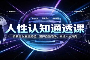 人性认知通透课:拆解男女发迹路径,避开自毁陷阱,找准人生方向